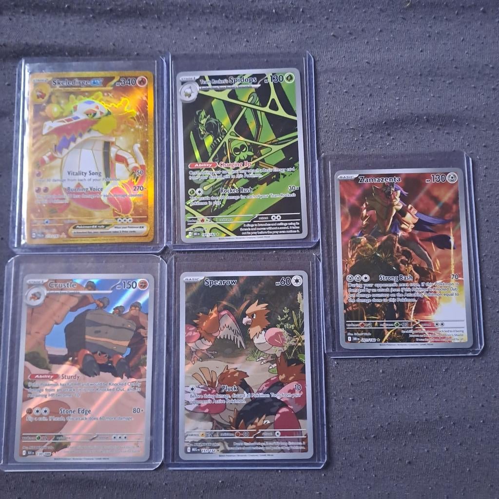 Pokémon kaarten: Skeledirge, Spidops, Zamazenta, Crustle,, Ophalen of Verzenden