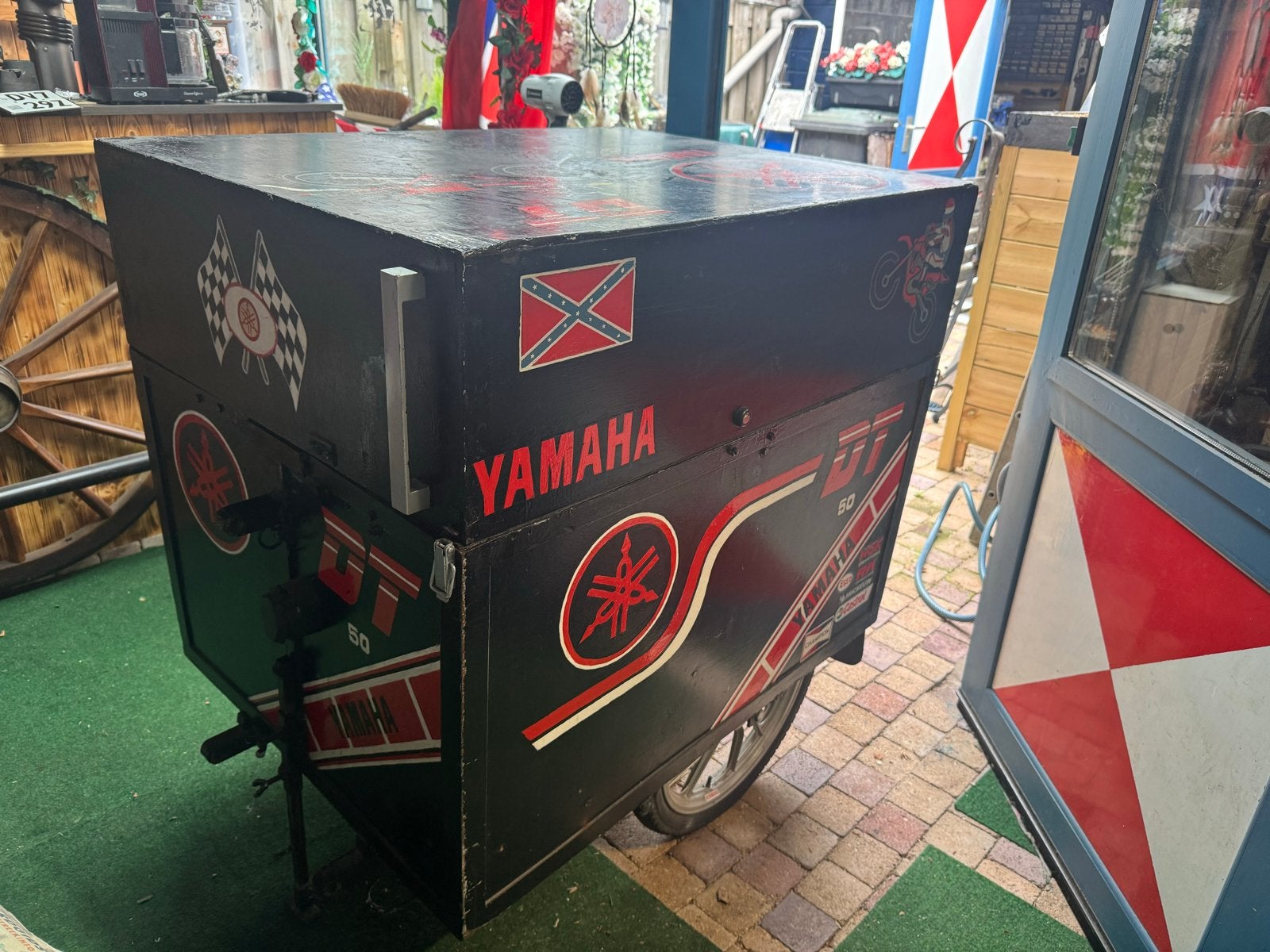 Unieke Yamaha DT50 Aanhangwagentje voor Fiets/Bromfiets, Ophalen, Gebruikt, Bagagekar, 80 kg of meer