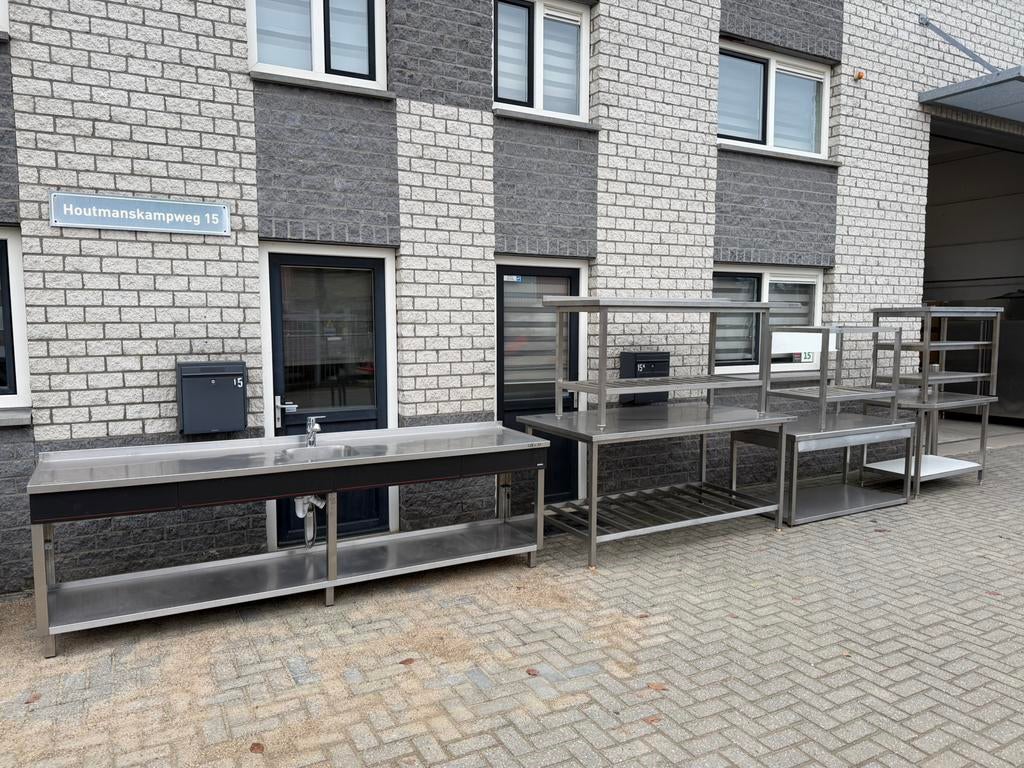 Spoeltafel werktafel snijtafel werkbank, Huis en Inrichting, Keuken | Keukenelementen, Ophalen of Verzenden, Zo goed als nieuw
