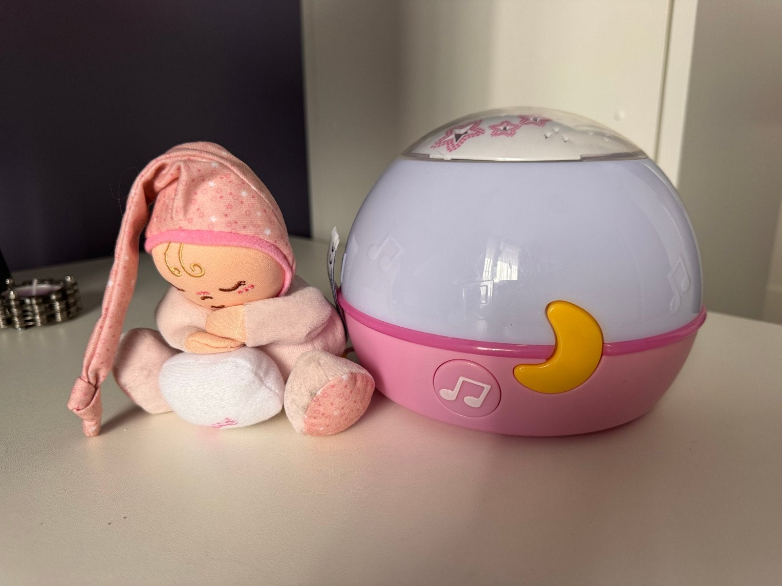 Muziekbol met sterrenprojector Chicco, Ophalen of Verzenden, Zo goed als nieuw, Overige typen, Met licht