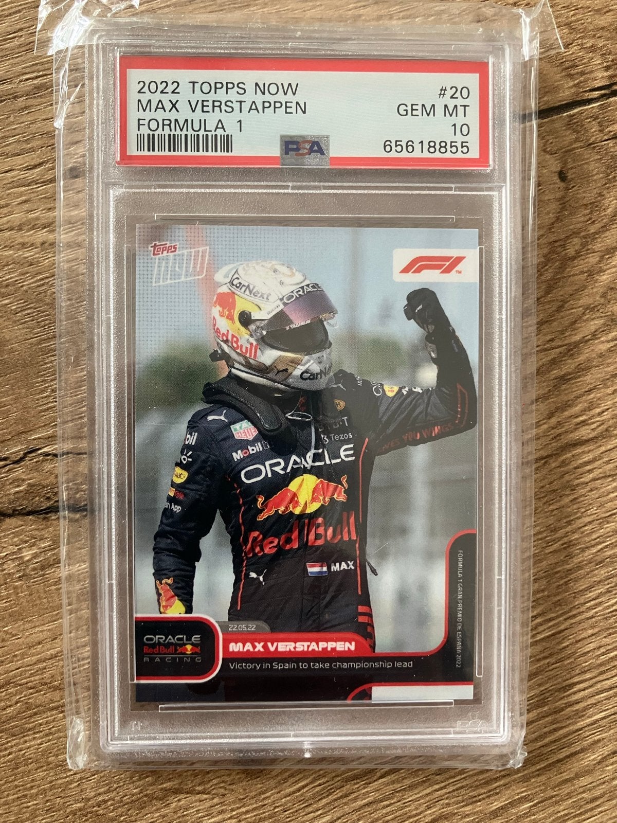 Max Verstappen Topps Now F1 Kaart PSA 10 GEM MT, Verzamelen, Ophalen, Nieuw, Formule 1