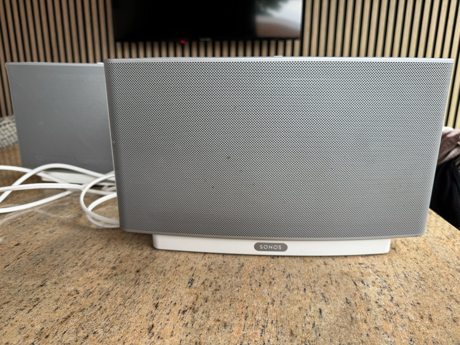 Sonos Play:5 Gen 1 - Wit/Grijs (2 stuks), Audio, Tv en Foto, Luidsprekers, Stereo speakers, Gebruikt, WiFi, Sonos