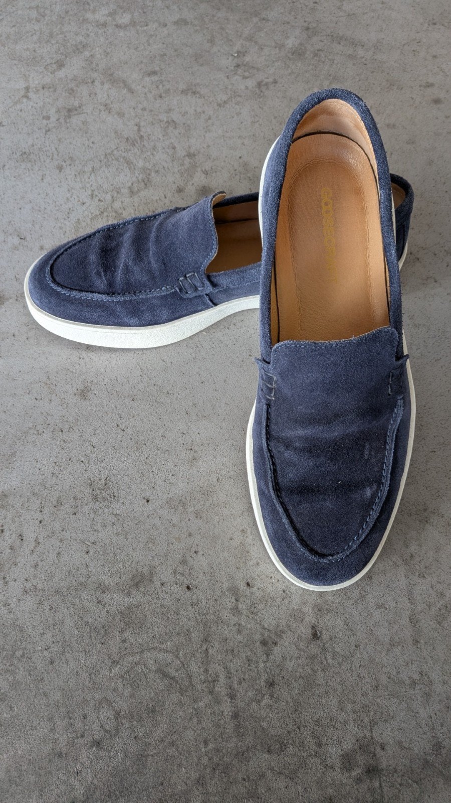 Mooie instappers, maat 43 - Zo goed als nieuw, Loafers, Blauw, Ophalen of Verzenden, Zo goed als nieuw