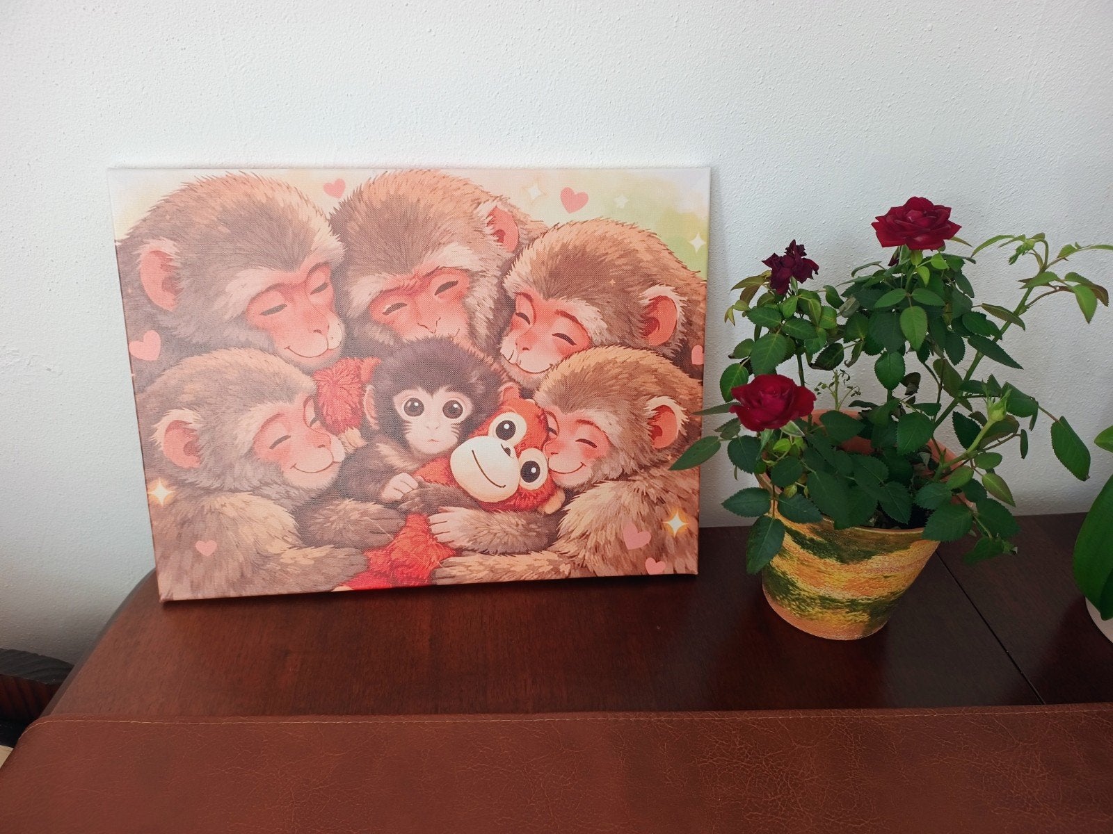 Punch Monkey Canvas Schilderij / Print 40x30 – Wanddecoratie, Verzamelen, Ophalen of Verzenden, Nieuw