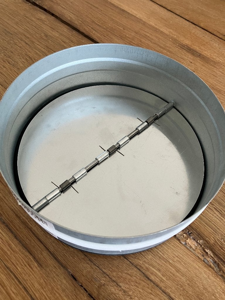 Terugslagklep / vlinderklep IN-buis 150mm, Ophalen of Verzenden, Nieuw, Afzuiger