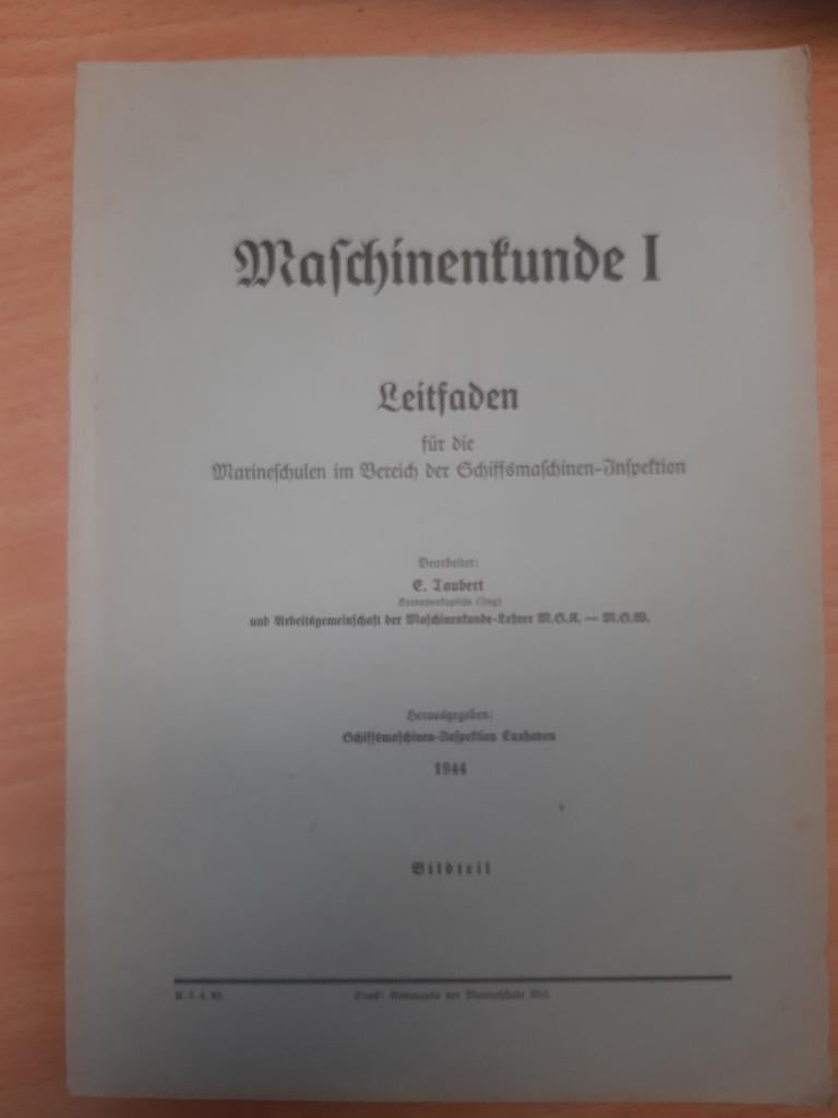 Maschinenkunde (Kriegsmarine 1944), Verzenden, Marine, Duitsland, Boek of Tijdschrift