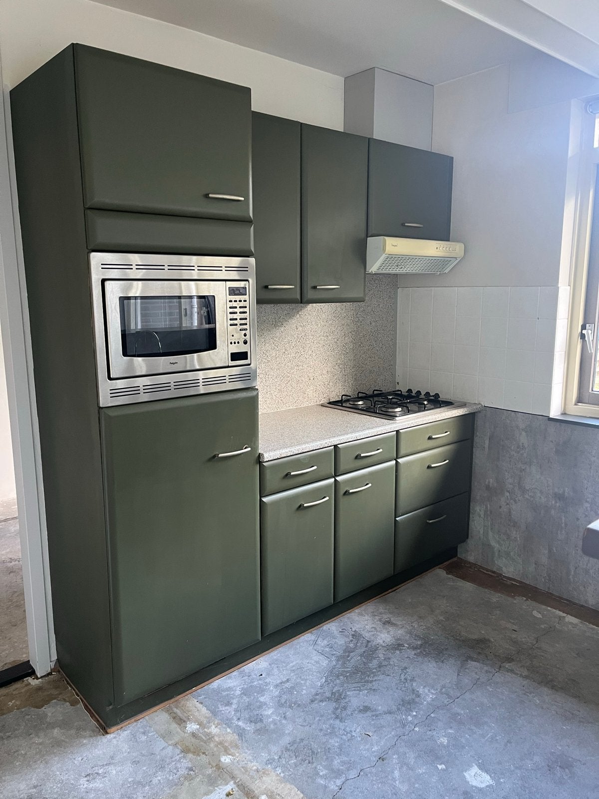 Bruynzeel keuken, 205 cm breed, zelf demonteren, Huis en Inrichting, Keuken | Complete keukens, Ophalen, Gebruikt, Groen, Enkelwandige keuken