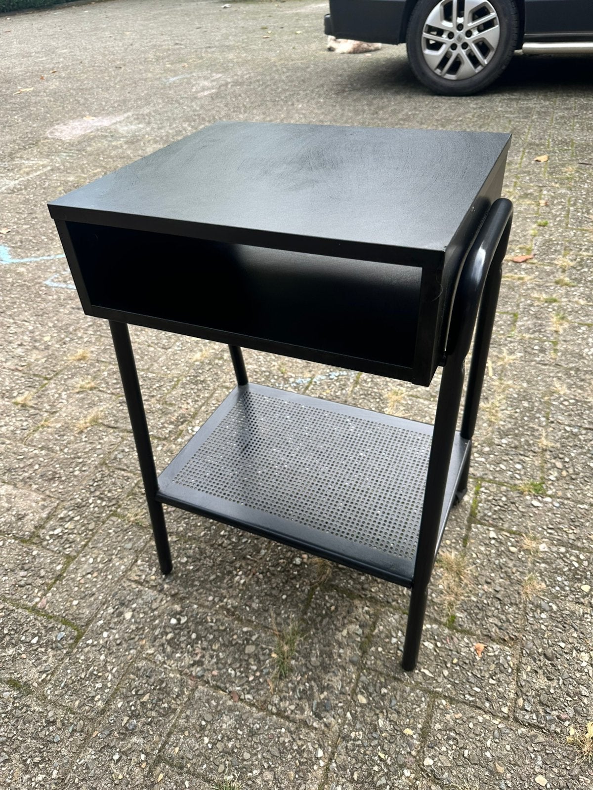 Tekoop: 2x Ikea SETSKOG nachtkastje zwart, Ophalen of Verzenden, Zo goed als nieuw