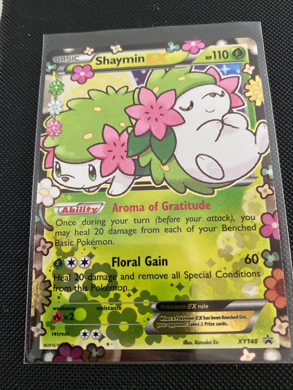 Shaymin EX XY148 Pokémon Kaart - Full Art Promo, Ophalen of Verzenden, Zo goed als nieuw, Losse kaart