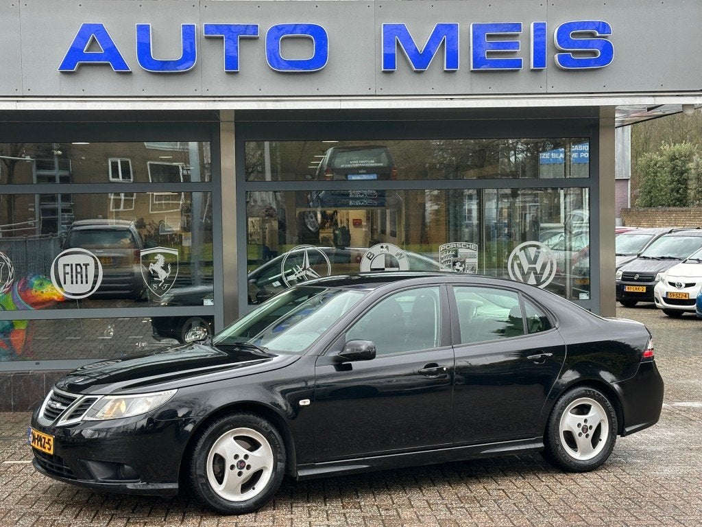 Saab 9-3 1.9 TTID Linear Airco Telefoon Trekhaak, Auto's, Euro 5, Gebruikt, 4 cilinders, Zwart
