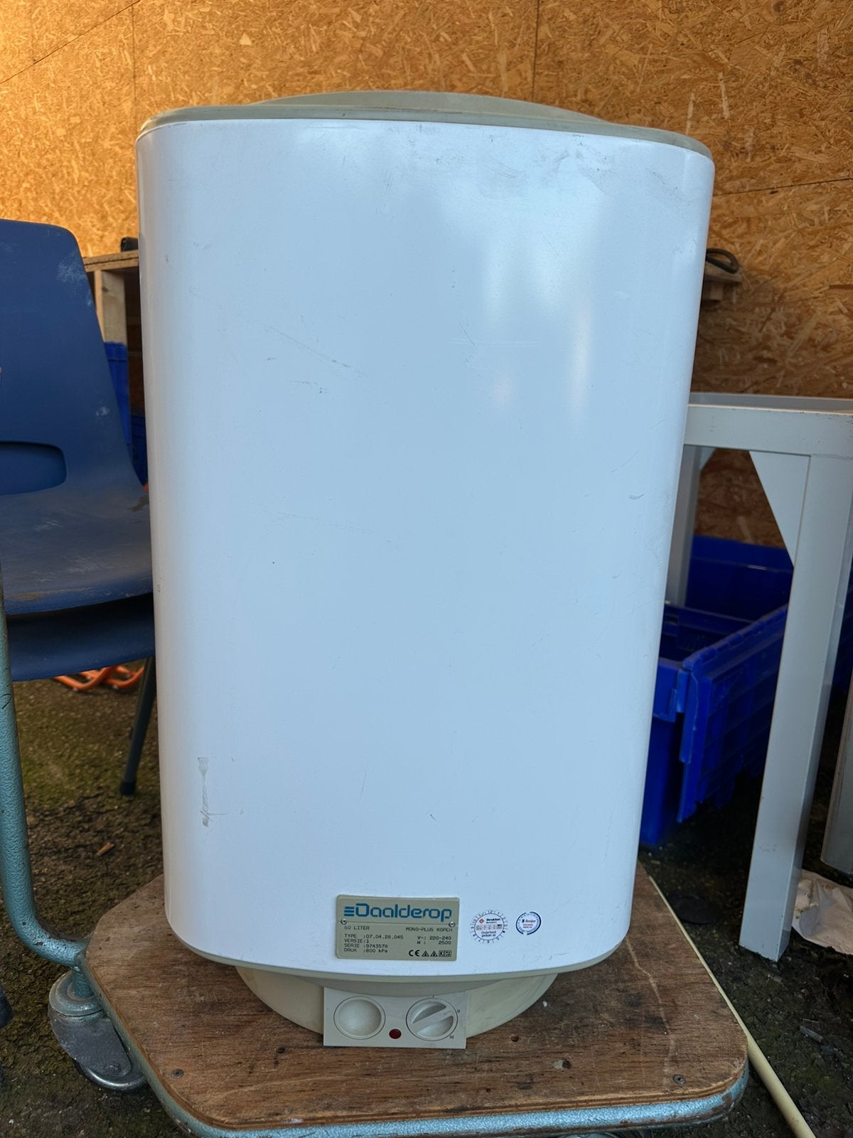 Daalderop boiler 50 liter, Doe-het-zelf en Verbouw, Geisers en Boilers, 20 tot 100 liter, Ophalen, Zo goed als nieuw, Boiler