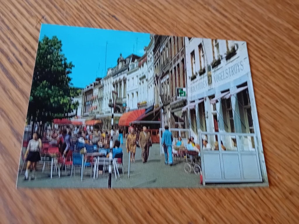 Maastricht kaart met terrasjes rondom het Vrijthof 1979, Ophalen of Verzenden, Voor 1920, Ongelopen, Limburg