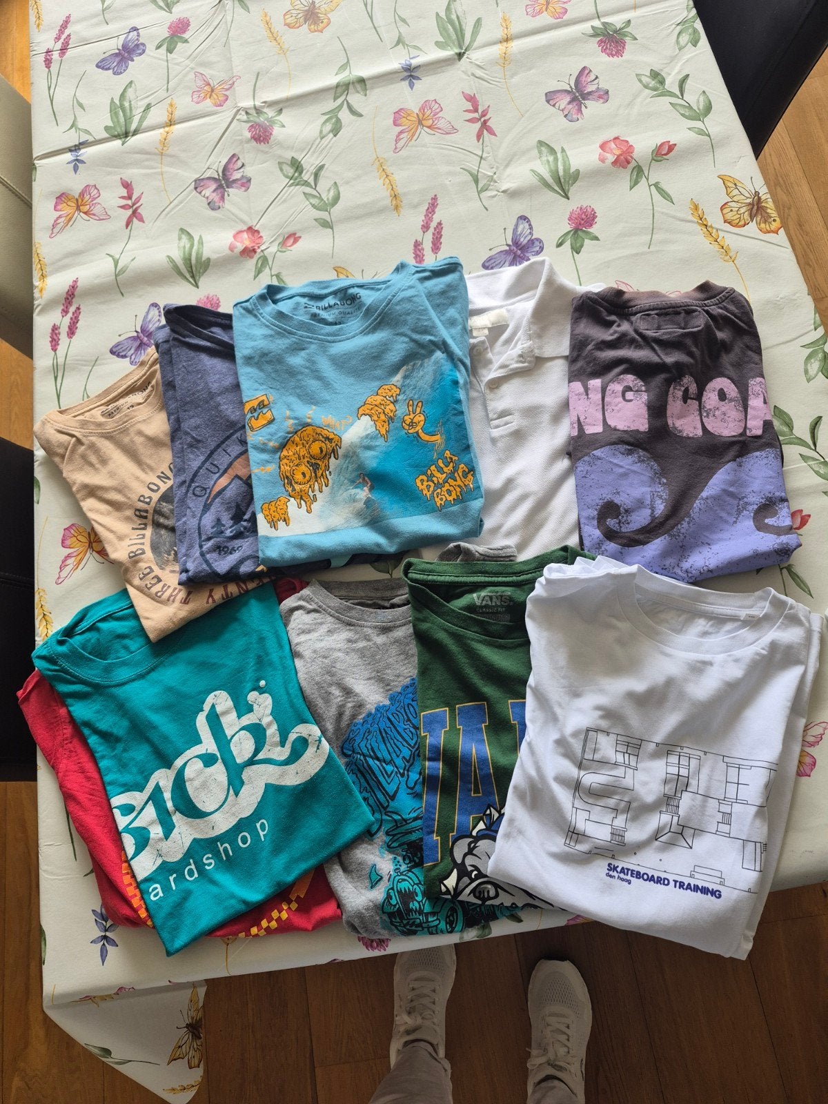 10  leukeT-shirts (Billabong, Vans, Sicks, Zara) maat 10, Ophalen of Verzenden