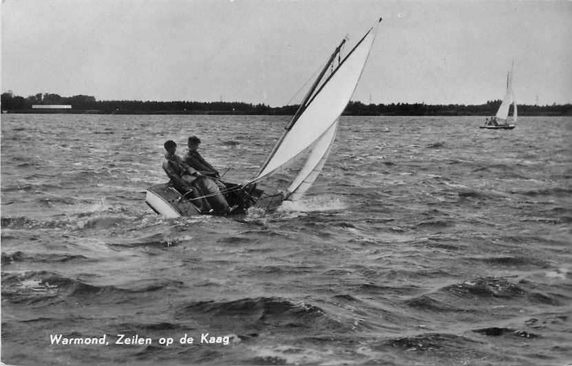 377-328-021 Warmond Zeilen op de Kaag, Verzamelen, Ophalen of Verzenden, Voor 1920, Zuid-Holland