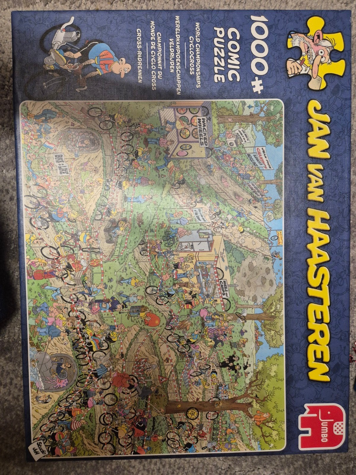 Jan van Haasteren Wereldkampioenschappen Veldrijden, Ophalen of Verzenden, 500 t/m 1500 stukjes, Zo goed als nieuw, Legpuzzel