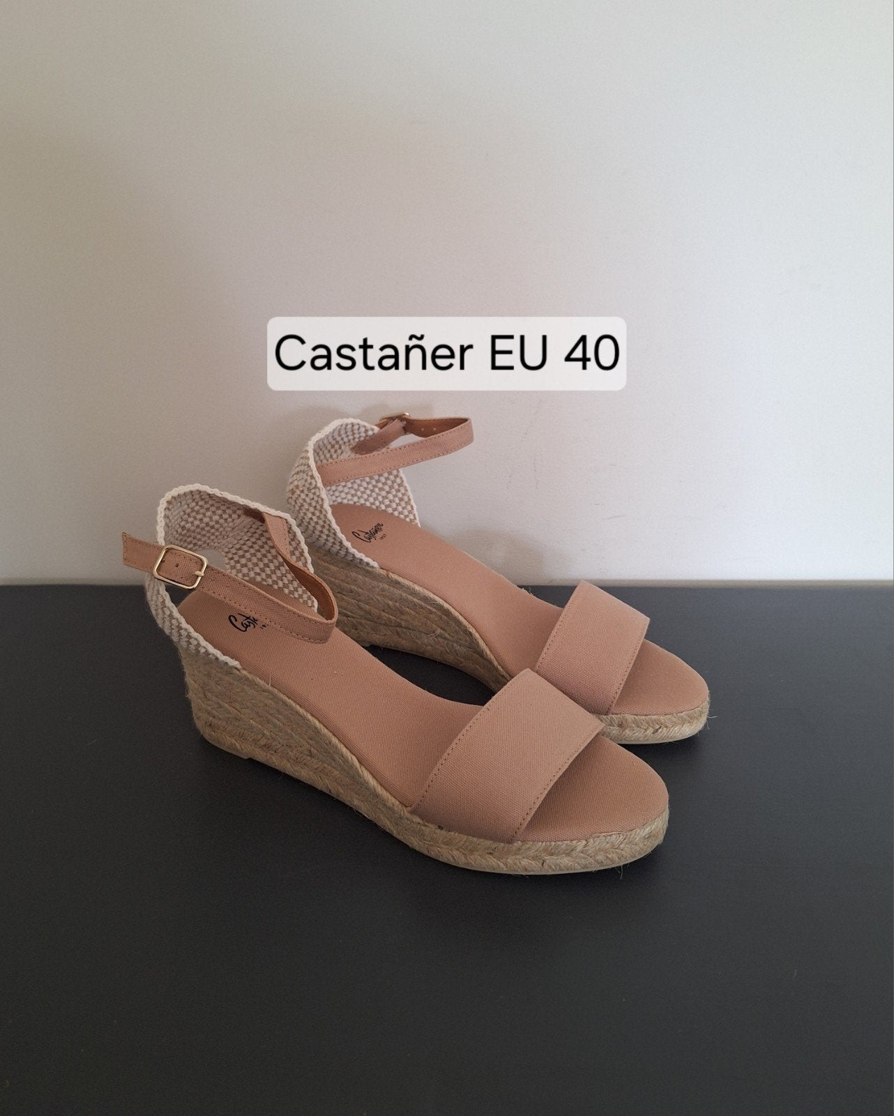 Castañer beige bruine espadrilles sleehakken maat 40, Bruin, Nieuw, Ophalen of Verzenden, Espadrilles of Moccasins