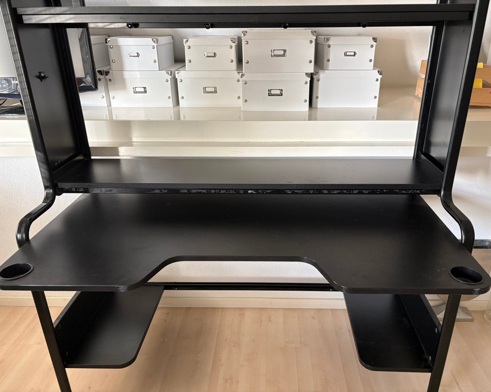 Gaming bureau computer werktafel gaming Fredde ikea, Ophalen, Zwart, Gebruikt, IKEA