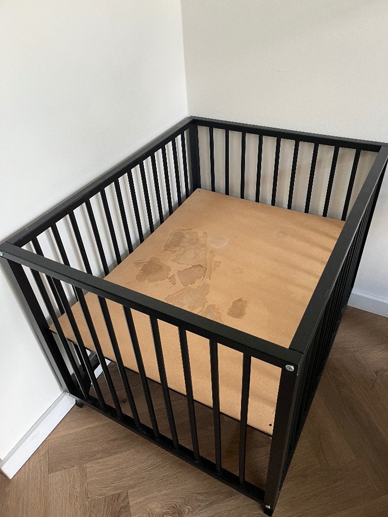 Bopita box zwart, Kinderen en Baby's, Boxen, Ophalen, Gebruikt, Vierkant, In hoogte verstelbaar