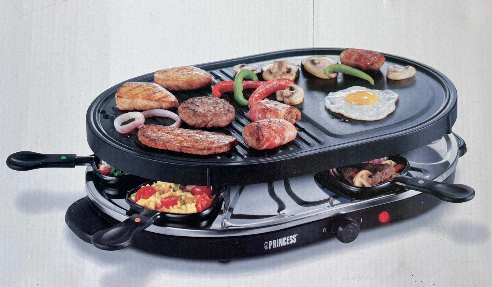 Princess gourmetstel / raclette 8 personen, Witgoed en Apparatuur, Ophalen of Verzenden, Gebruikt, 8 personen of meer