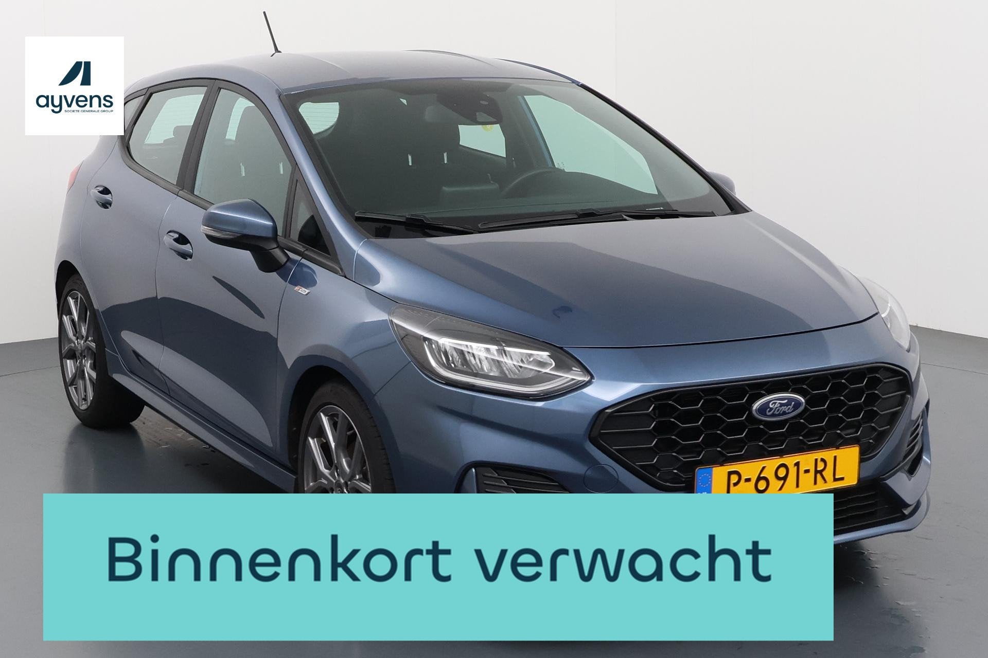 Ford Fiesta 1.0 EcoBoost Hybrid ST-Line Compact, wendbaar en, Auto's, Voorwielaandrijving, Gebruikt, Blauw, 49 €/maand