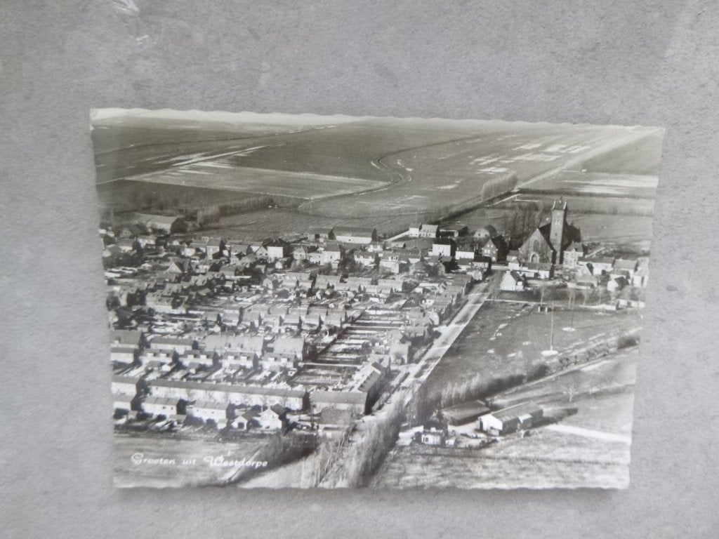 Westdorpe, groeten uit / luchtfoto  1967, Ophalen of Verzenden, 1960 tot 1980, Gelopen, Noord-Brabant