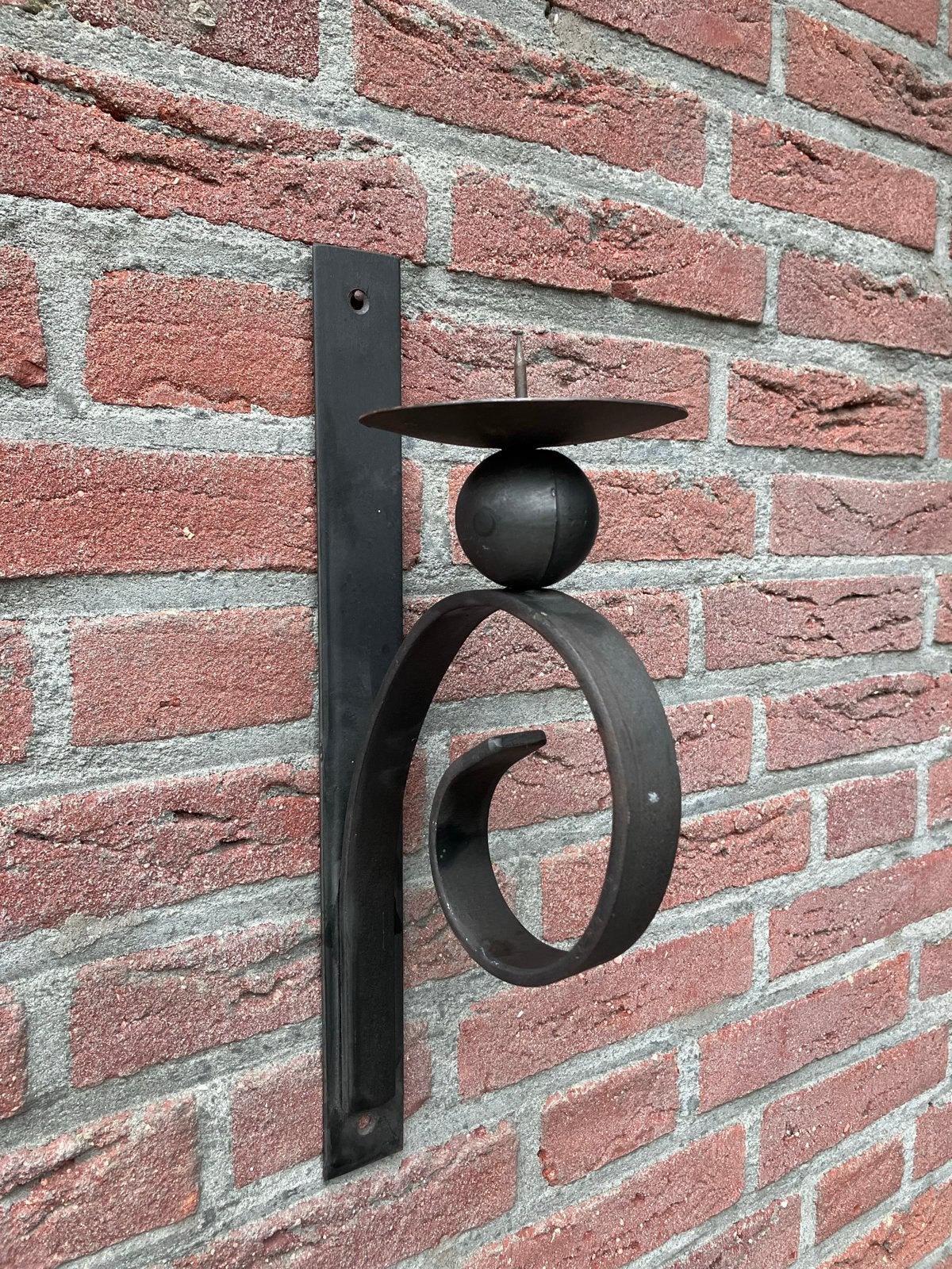 Gietijzeren wandkandelaar, Antiek en Kunst, Ophalen, Overige materialen