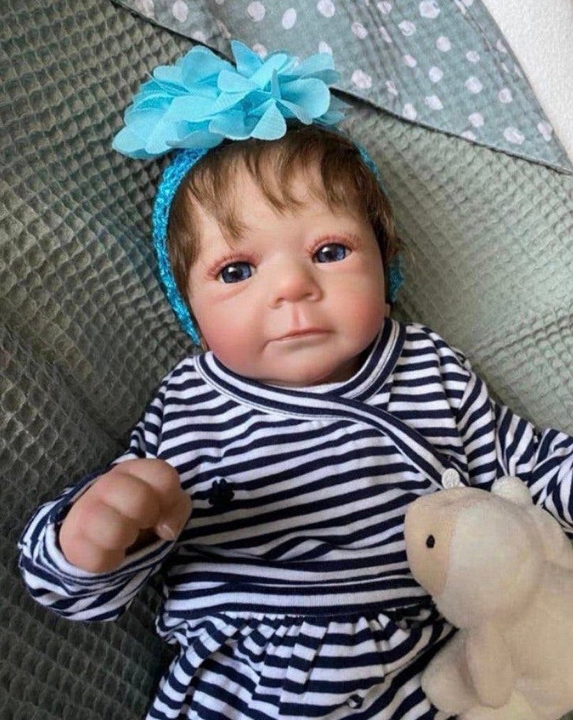 Leuk Reborn baby meisje ❤️, Verzamelen, Ophalen of Verzenden, Zo goed als nieuw, Babypop, Levensecht of Reborn