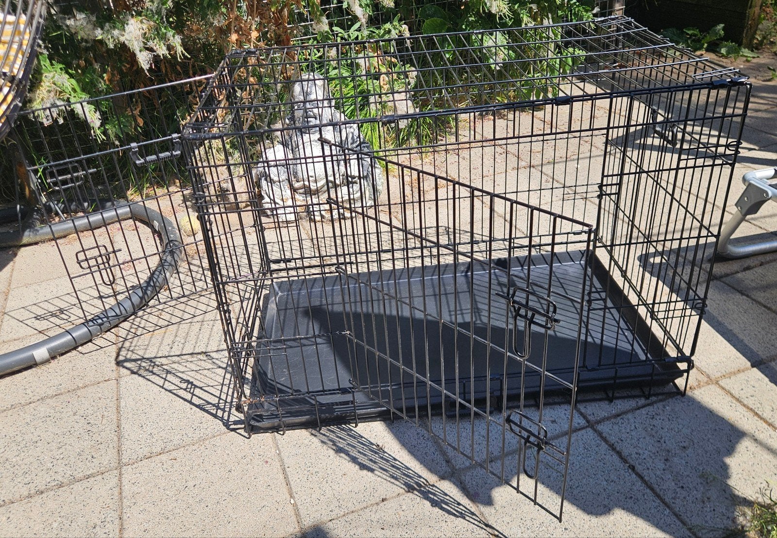 Grote zwarte metalen hondenbench van GB 91x65x56, Dieren en Toebehoren, Hondenhokken, Ophalen, Gebruikt, 75 tot 110 cm, 65 tot 100 cm