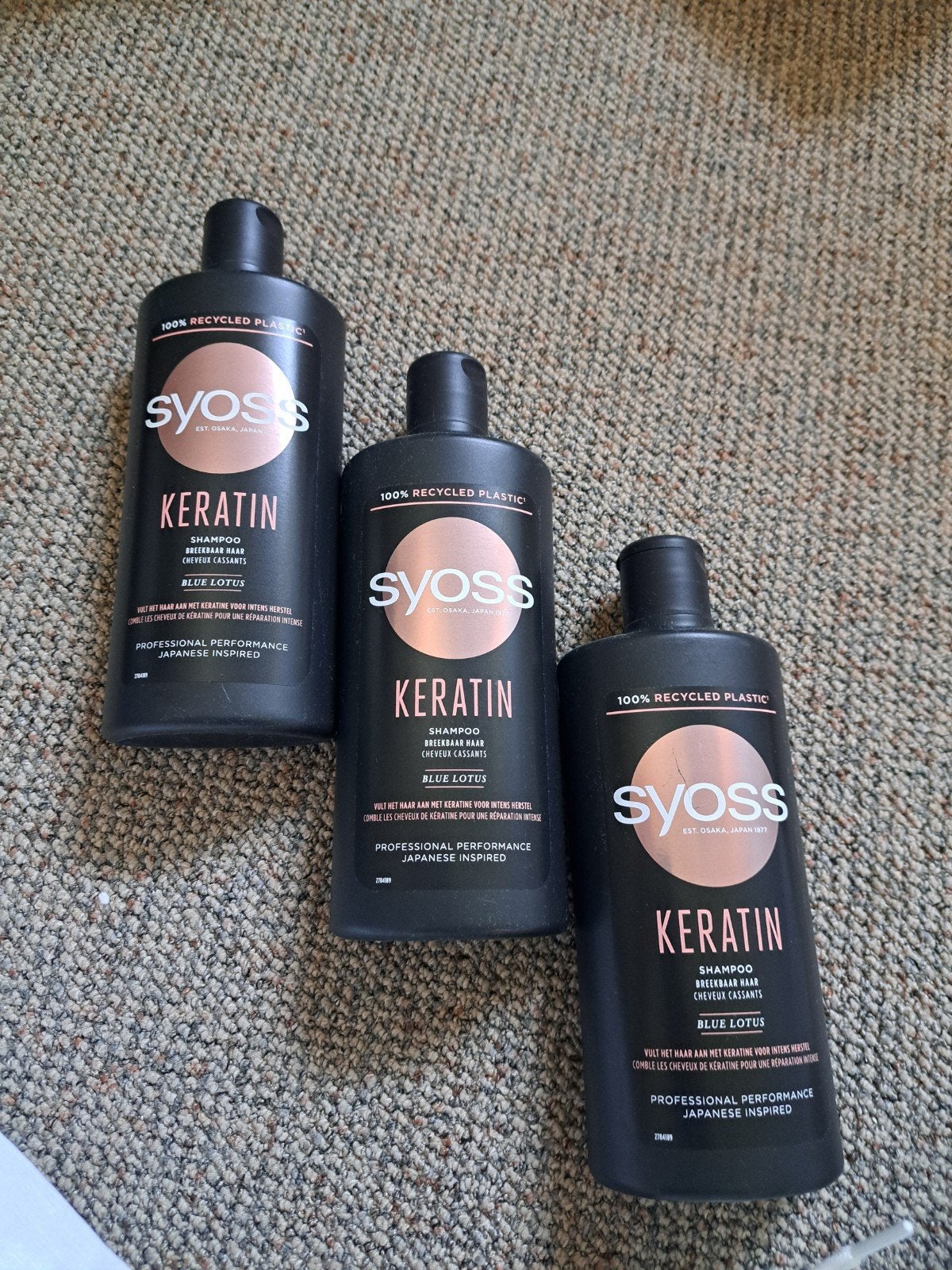 3 flessen syoss keratin shampoo, Ophalen of Verzenden, Nieuw, Shampoo of Conditioner