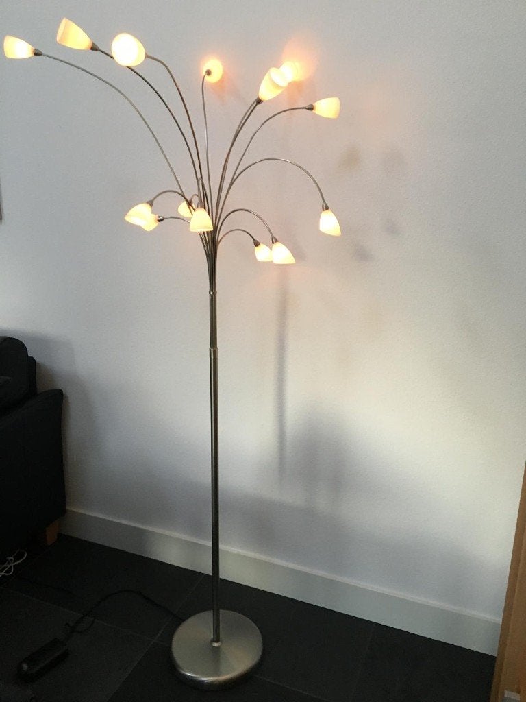 Set van 3 designlampen – vloer-, hang- en plafondlamp, Ophalen, Wit, Overige materialen, Gebruikt