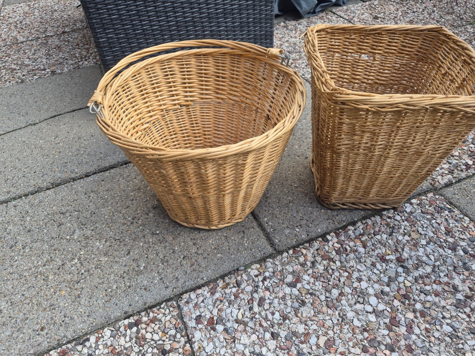 2rieten manden samen €7,50, Ophalen, Rond, Minder dan 30 cm