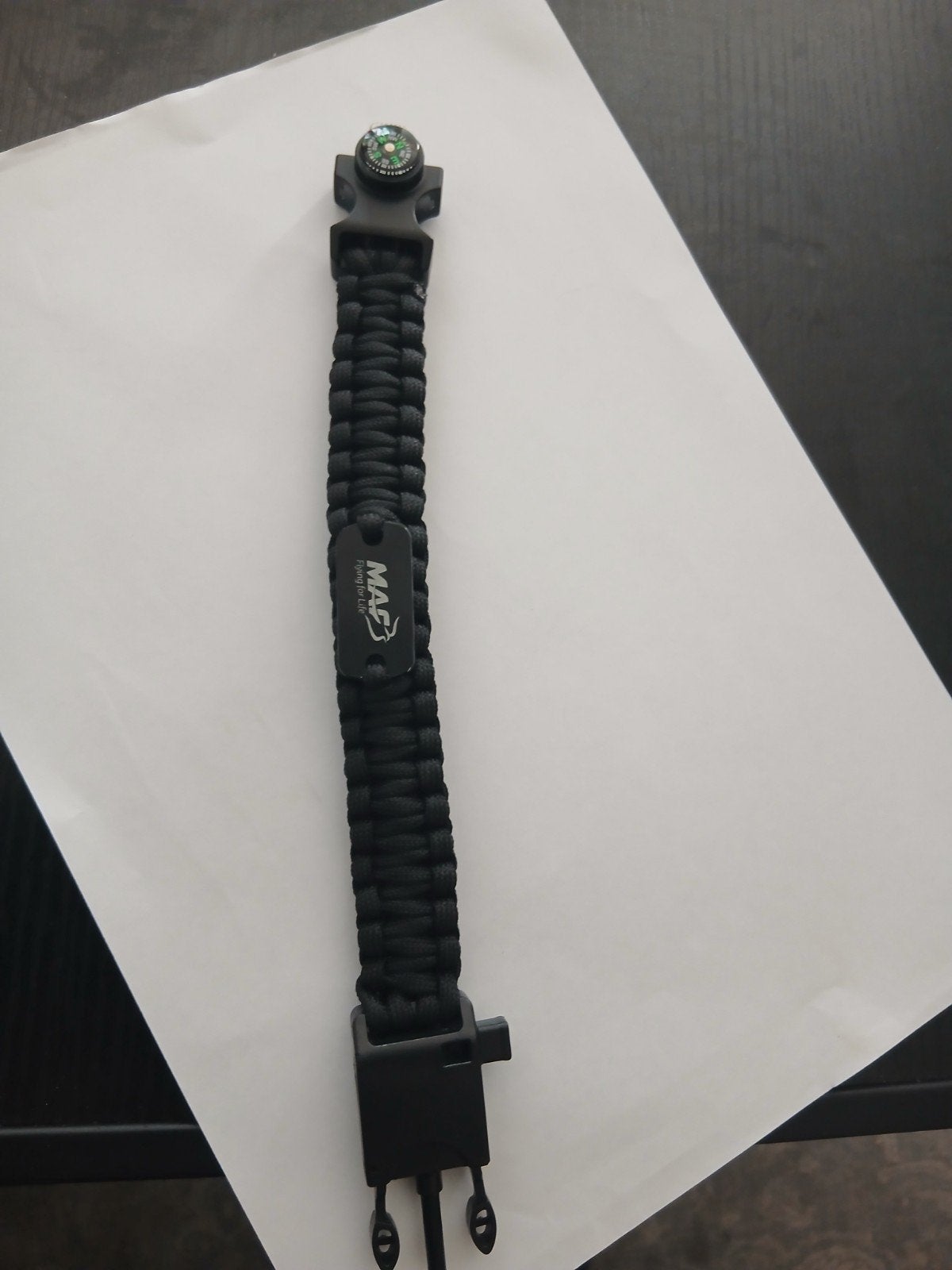 Survival Armband met Kompas, Vuurstarter en Fluit, Ophalen of Verzenden, Zo goed als nieuw
