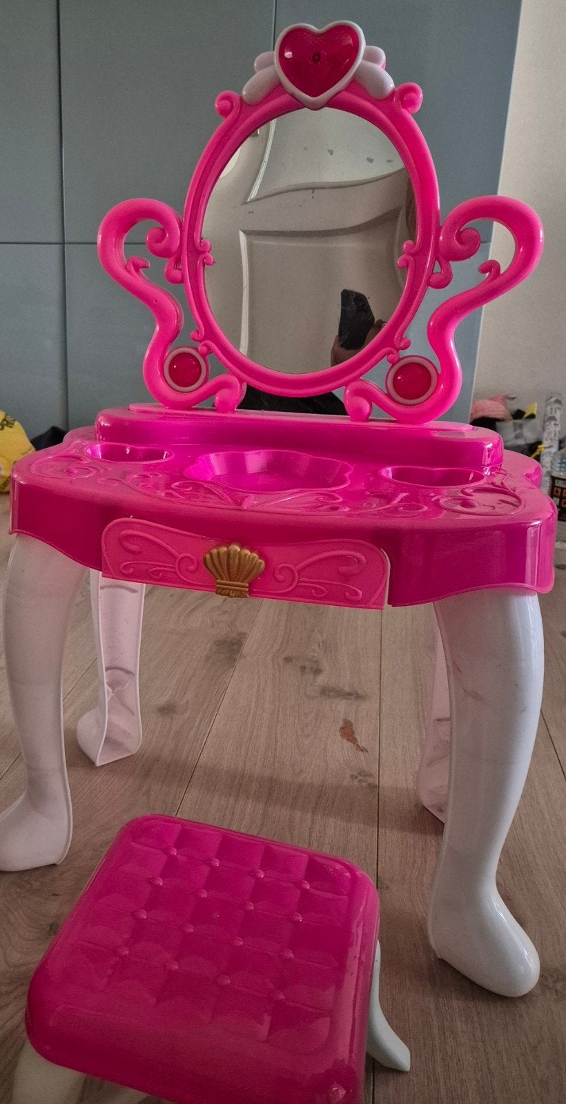 Roze kaptafel met licht en geluid voor kinderen, Ophalen, Gebruikt, Jongen of Meisje