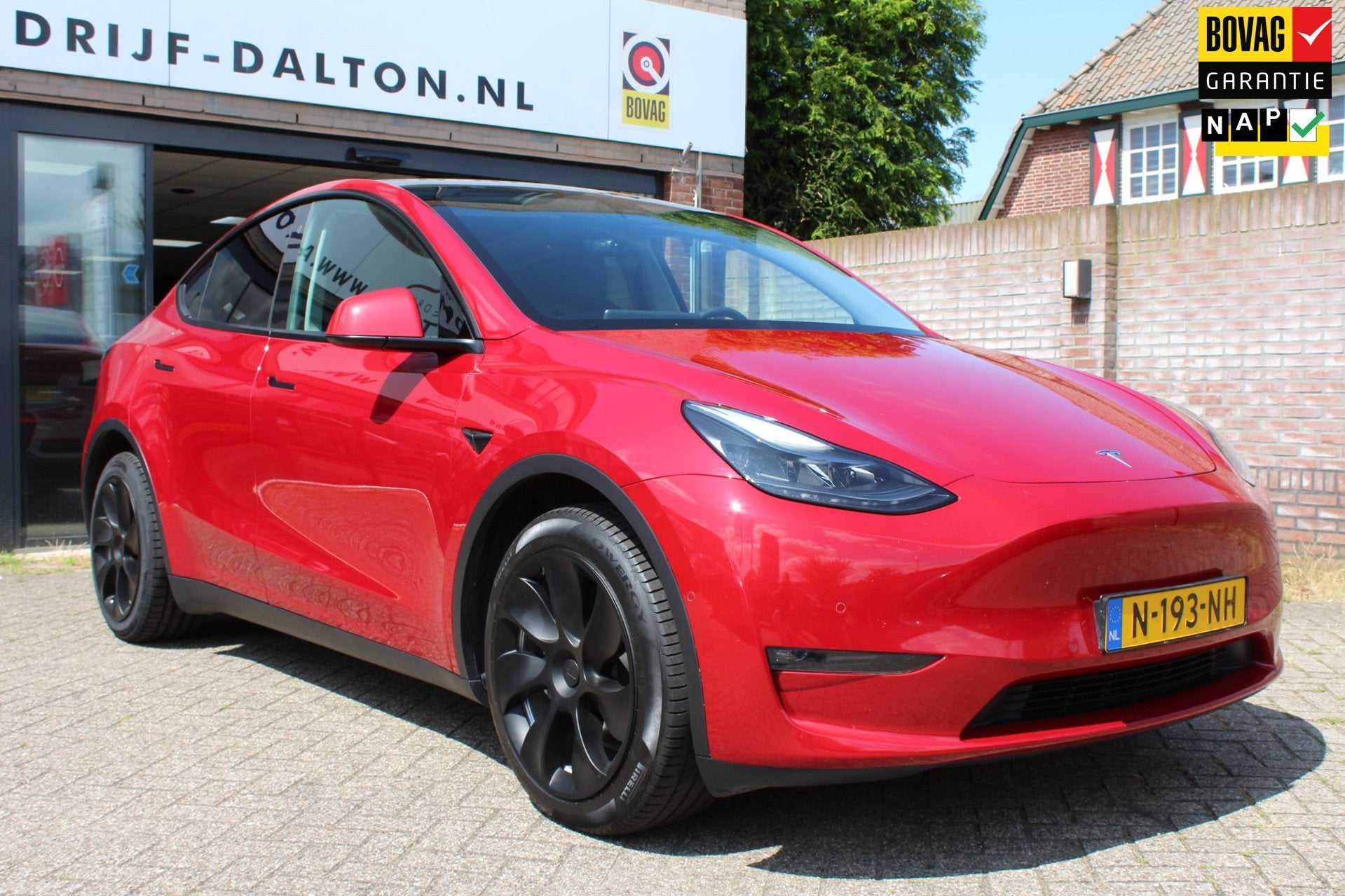 Tesla Model Y L. RANGE AWD 75 kWh SOH 91,2 % ENHANCED AUTOPI, Auto's, Automaat, Dealer onderhouden, Gebruikt, Zwart