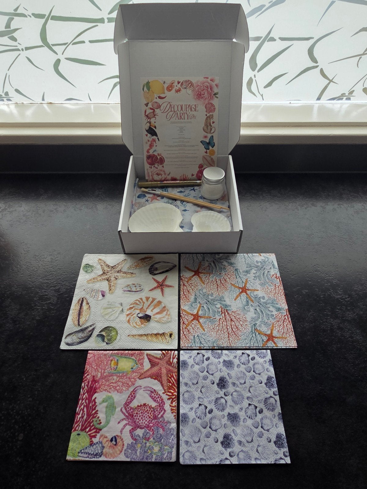 Decoupage DIY pakket - Zeedieren, Ophalen of Verzenden, Nieuw