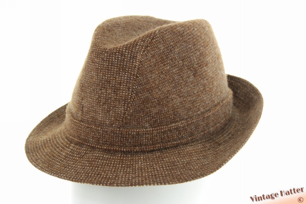 Vintage Vissershoed trilby Kangol bruin wol 54 = XS, Hoed, Ophalen of Verzenden, 57 cm (M, 7⅛ inch) of minder, Gedragen