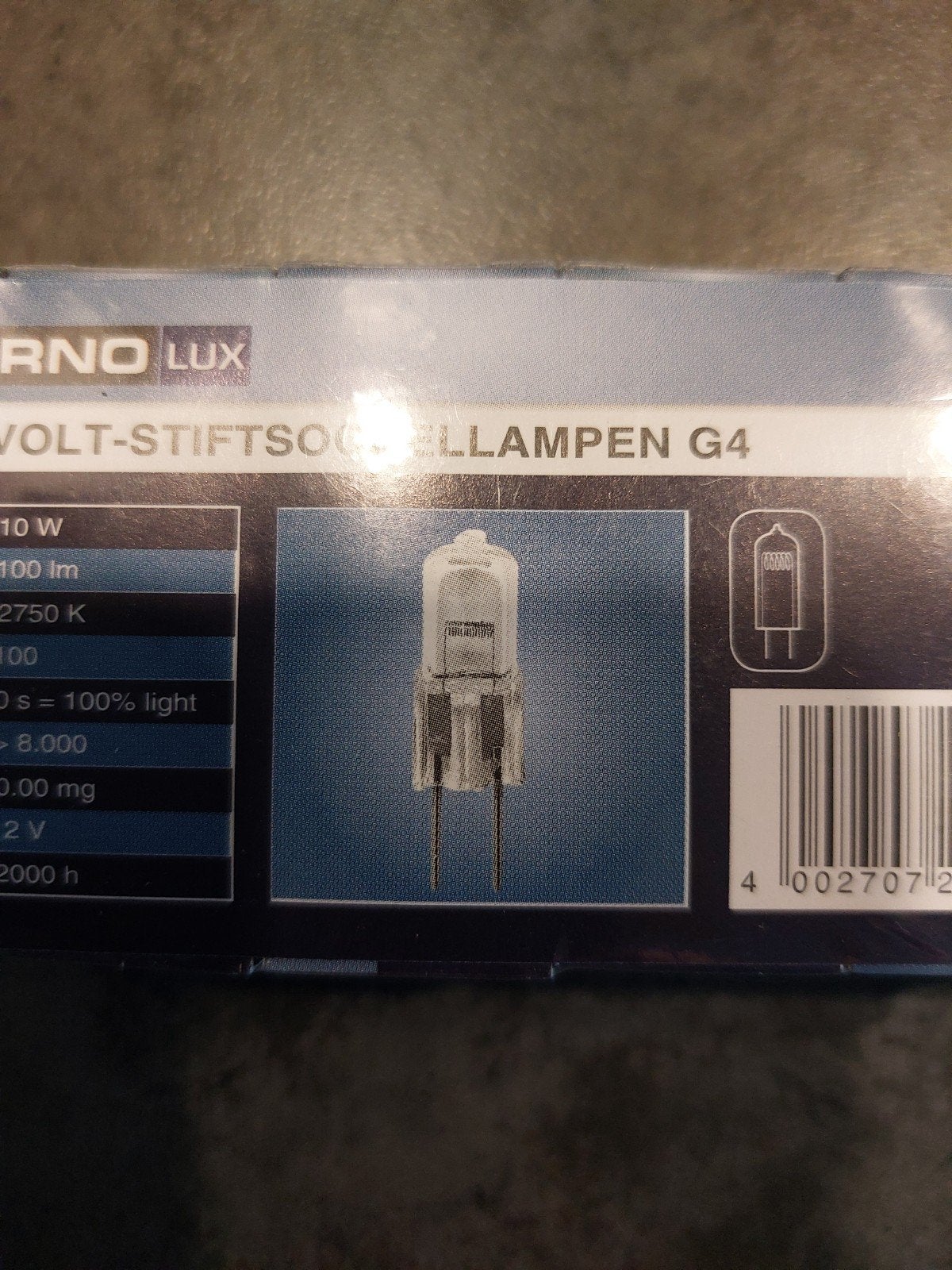 96x Halogeen G4 insteeklampjes 10W 12V - Nieuw in doos, Nieuw, Ophalen of Verzenden, Warm wit, Halogeenlamp