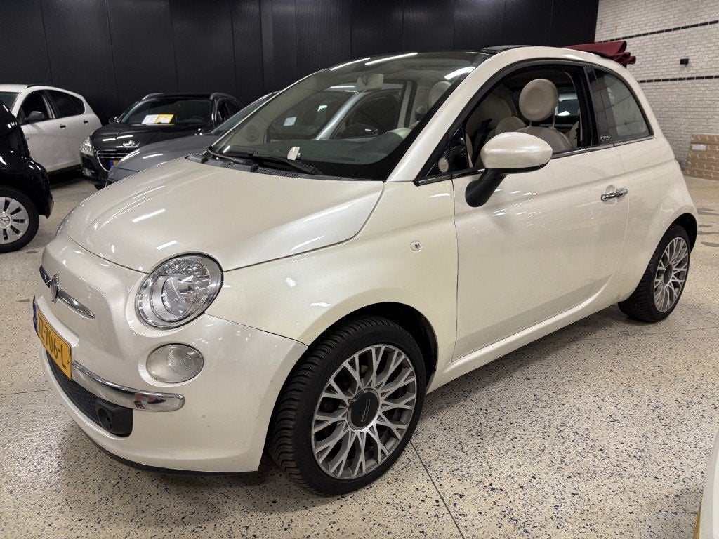 Fiat 500C 1.4 Sport Cabriolet Airco Leder Parelmoer Dak werk, Auto's, Euro 5, 101 pk, Gebruikt, 4 cilinders
