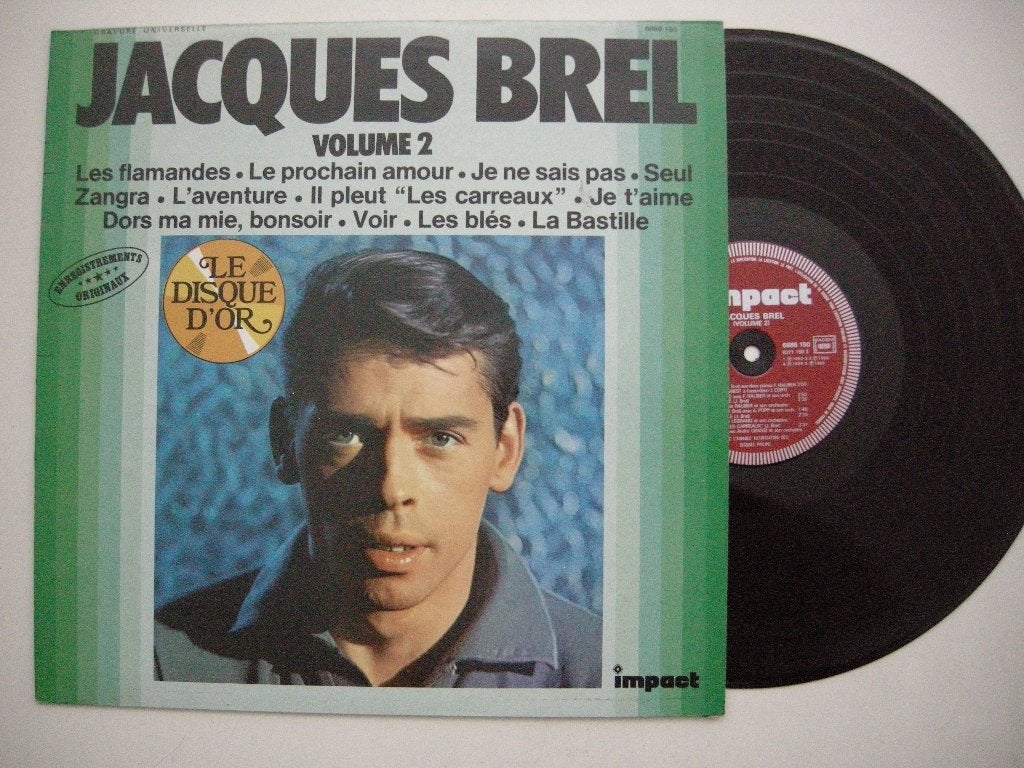 Jacques Brel Volume 2 - LP vinyl zgan, Ophalen, Zo goed als nieuw, 12 inch, LP