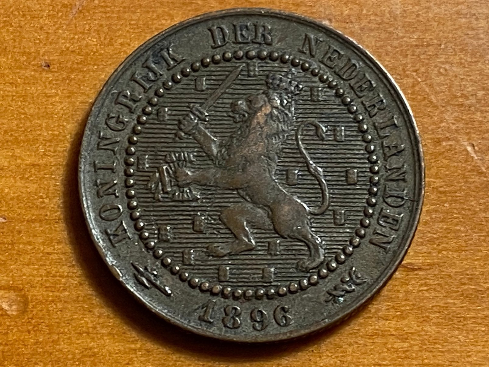1 cent 1896., Ophalen of Verzenden, Koningin Wilhelmina, 1 cent, Losse munt