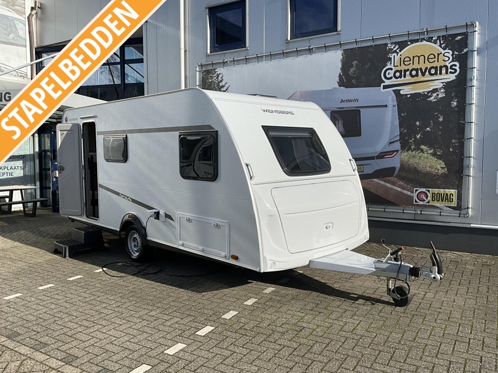 Weinsberg CaraLife 470 QDK STAPELBED-AIRCO-LICHTGEW., Overige merken, Bedrijf, Dwarsbed, Tot en met 5