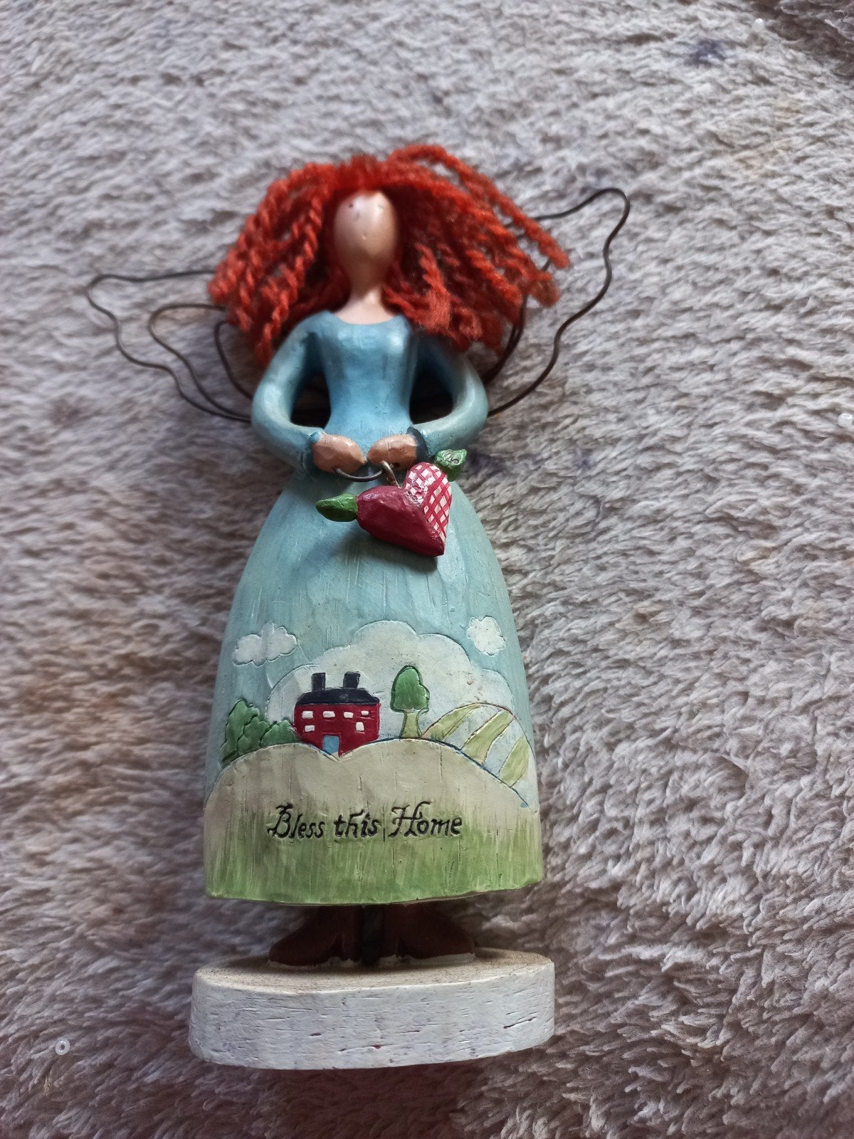 Russ Berrie Country Gatherings Engel "Bless this Home", Huis en Inrichting, Meerkleurig, Overige materialen, Ophalen of Verzenden