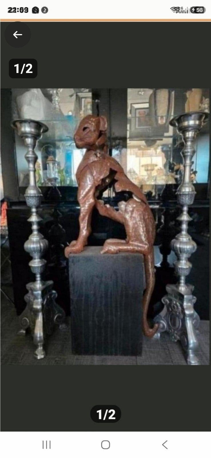 Prachtige en unieke sculptuur van een panter, Huis en Inrichting, Ophalen, Nieuw, Metaal