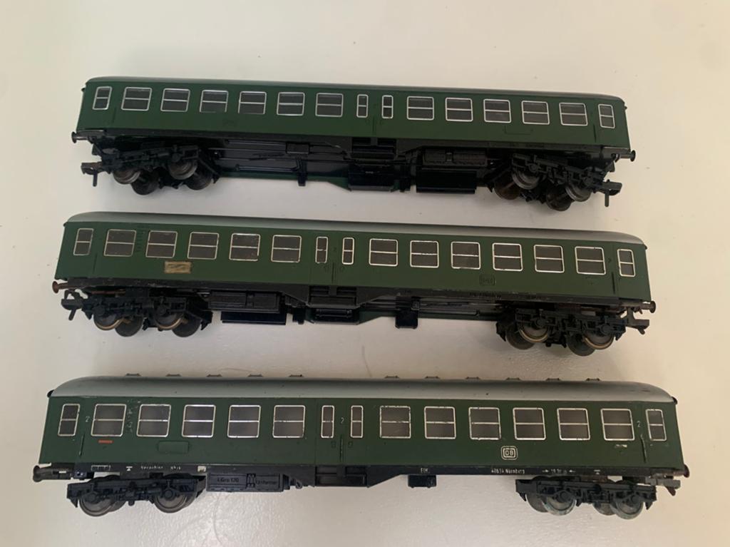 Set van 3 Fleischmann DB middeninstappers, samen 24 euro, Hobby en Vrije tijd, Modeltreinen | H0, Gebruikt, Gelijkstroom, Fleischmann