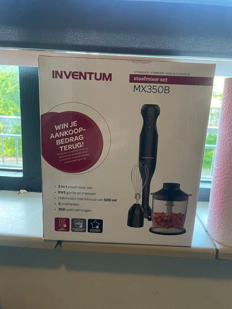 Inventum MX350B, Witgoed en Apparatuur, Blenders, Nieuw, Blender, Ophalen of Verzenden