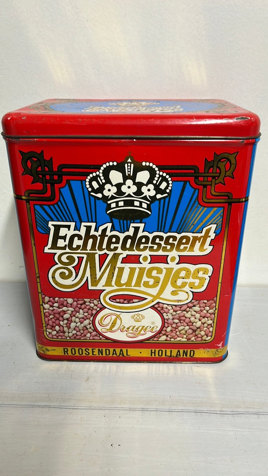 Vintage Blik de Echte dessert muisjes, Ophalen of Verzenden, Gebruikt, Overige