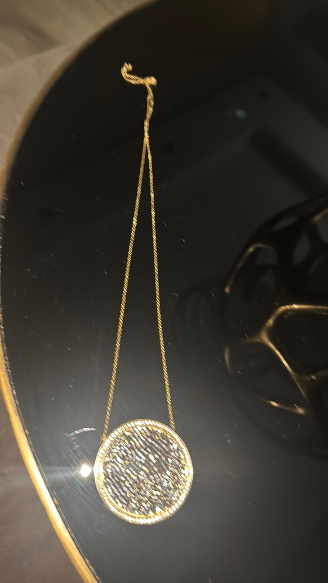 Swarovski lange ketting met twee kanten, Ophalen of Verzenden, Zo goed als nieuw, Zilver, Overige materialen