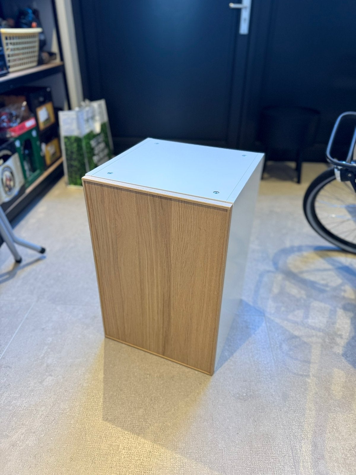 Ikea Metod bovenkast – Wit met eiken front, Huis en Inrichting, Ophalen, Wit, 50 tot 100 cm, Zo goed als nieuw