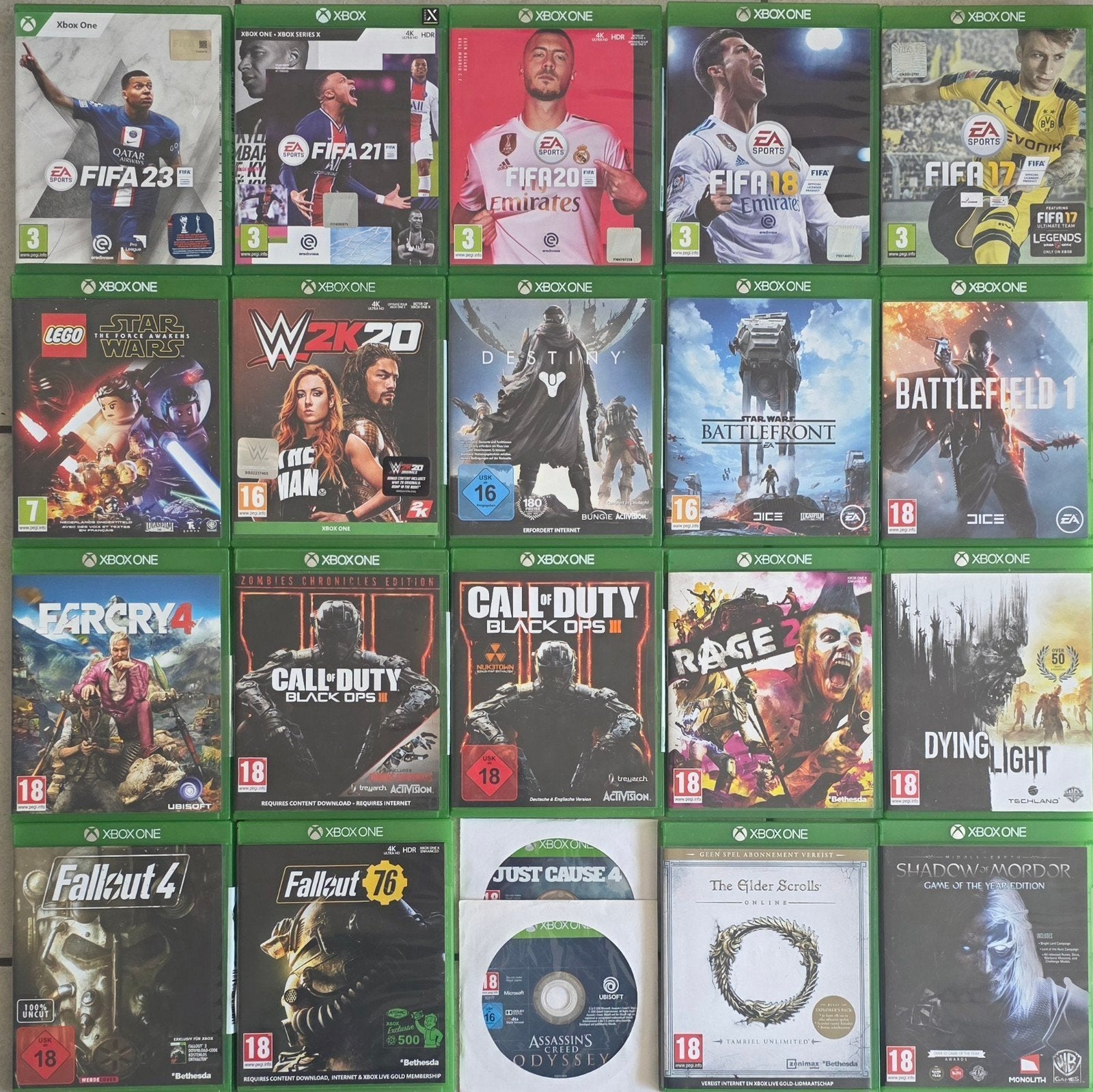 Xbox One Games - FIFA, Call of Duty, Far Cry, Fallout, Spelcomputers en Games, Online, Gebruikt, Vanaf 18 jaar, Overige genres