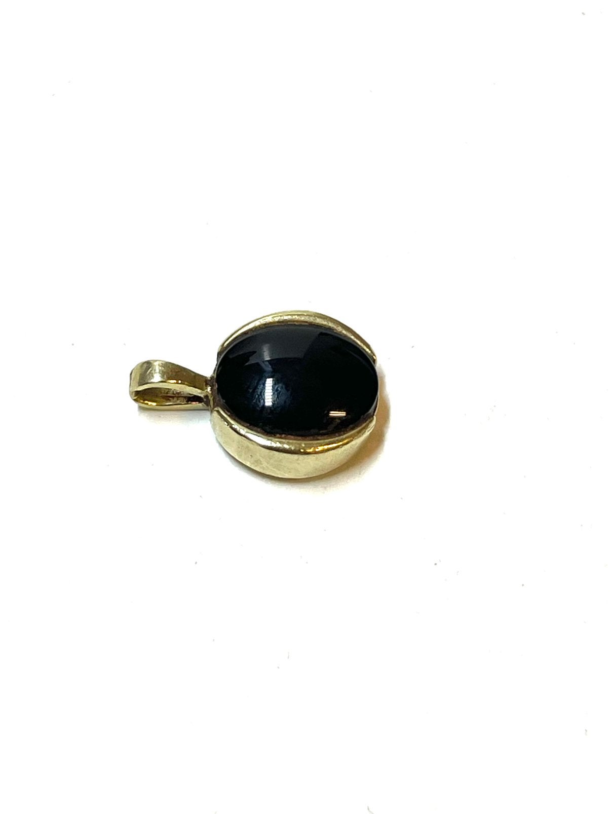 14k gouden hanger met een onyx, Overige voorstellingen, -, -, Ophalen of Verzenden